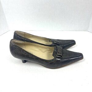 VTG Roberto Santi Kitten Heel Pumps 7.5 EU 38 Pointed Toe Y2K Academia Preppy